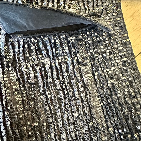 Retail $175 NWT Berek S Black Sequin Blazer Button Pockets Festive Evening Coat - Picture 8 of 12